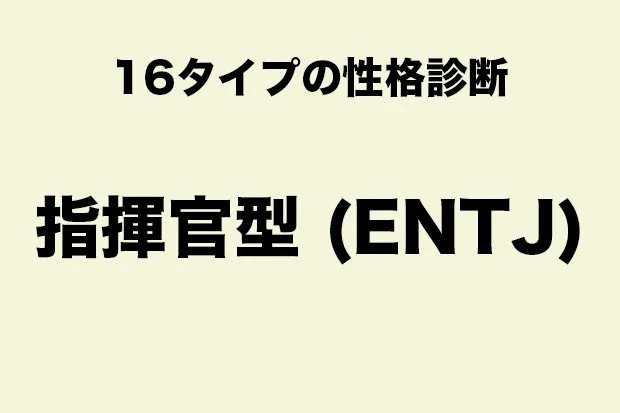 ENTJ（指揮官）に向いている職業